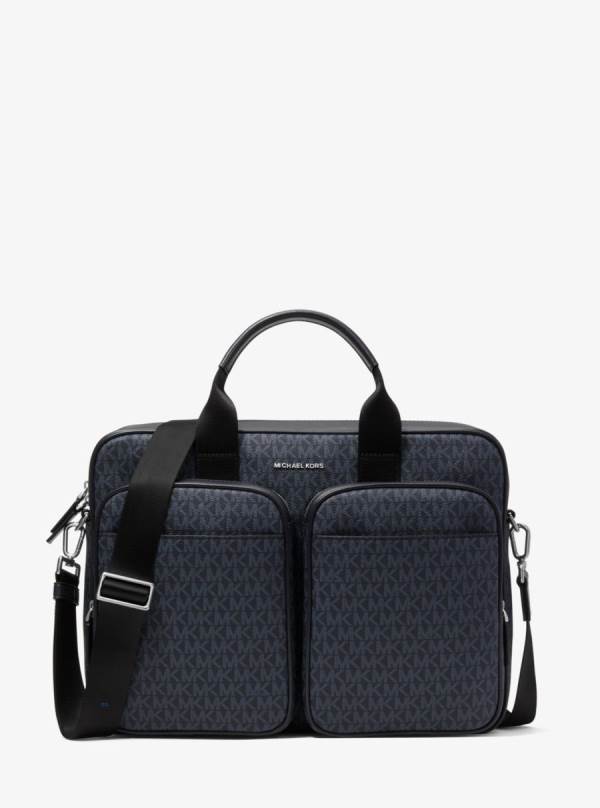 Panske Aktovky Michael Kors Cooper Logo Modre - Tasky Michael Kors Vypredaj | LYSCX-6498